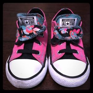 Converse hot pink sneakers, toddler girl size 9.